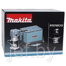 Фрезер кромочный RT 0700 CX2 + аксессуары в сумке MAKITA RT0700CX2, фото 2