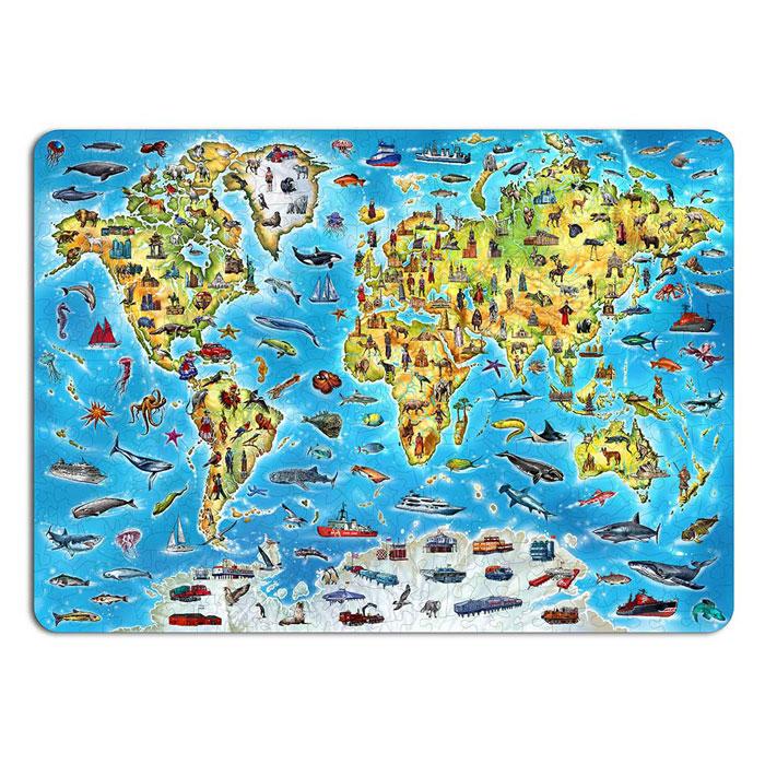 Карта Мира. Деревянный пазл EWA, 501 элемент - фото 3 - id-p208734918
