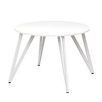 Кухонный стол Женева 2 (D900) 18мм, ЛДСП Белый / Металлокаркас Белый