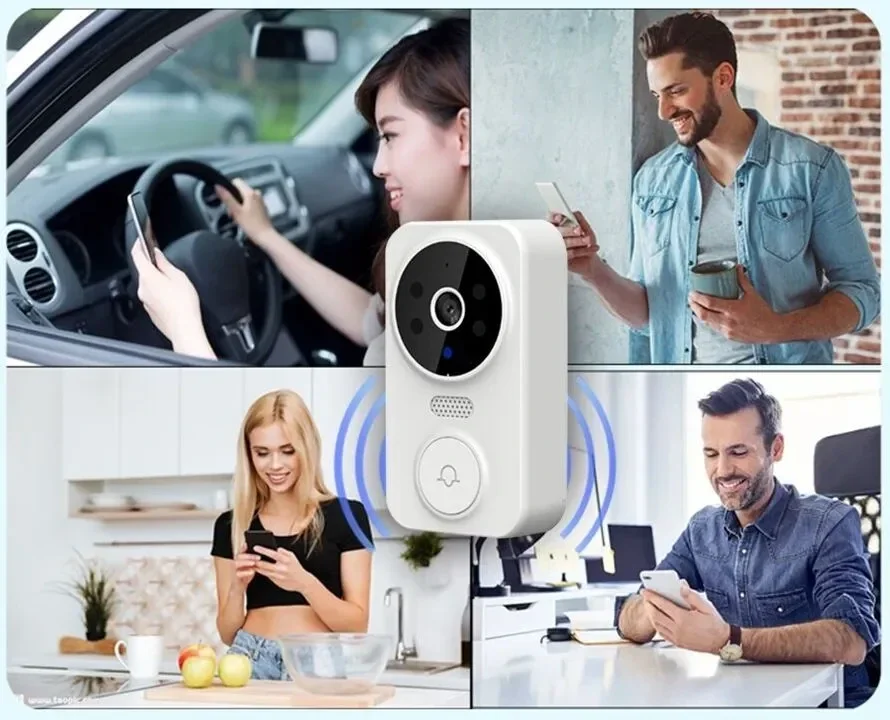 Умный беспроводной видеоглазок Mini DOORBELL Wi-Fi управление - фото 4 - id-p204485848