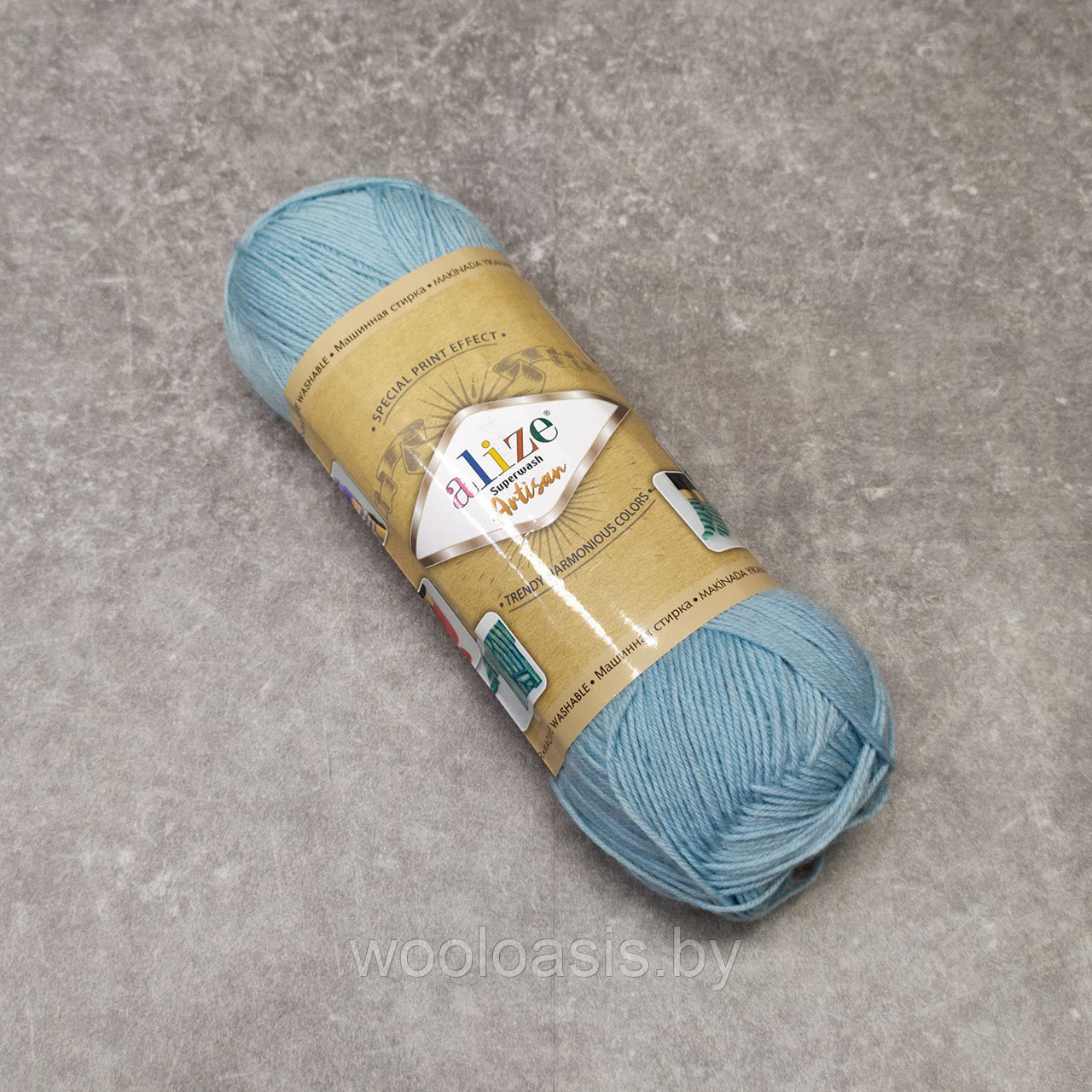 Пряжа Alize Superwash Artisan, Ализе Супервош Артисан, турецкая, шерсть, полиамид, для ручного вязания (цвет 522) - фото 1 - id-p208753813