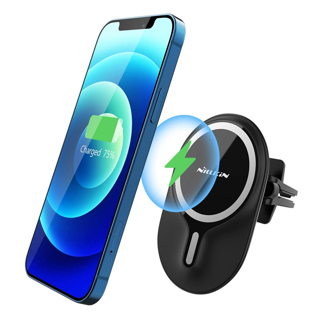 Автодержатель Nillkin Magnetic Car Mount with Wireless Charging с функцией беспроводной зарядки - фото 3 - id-p208753830