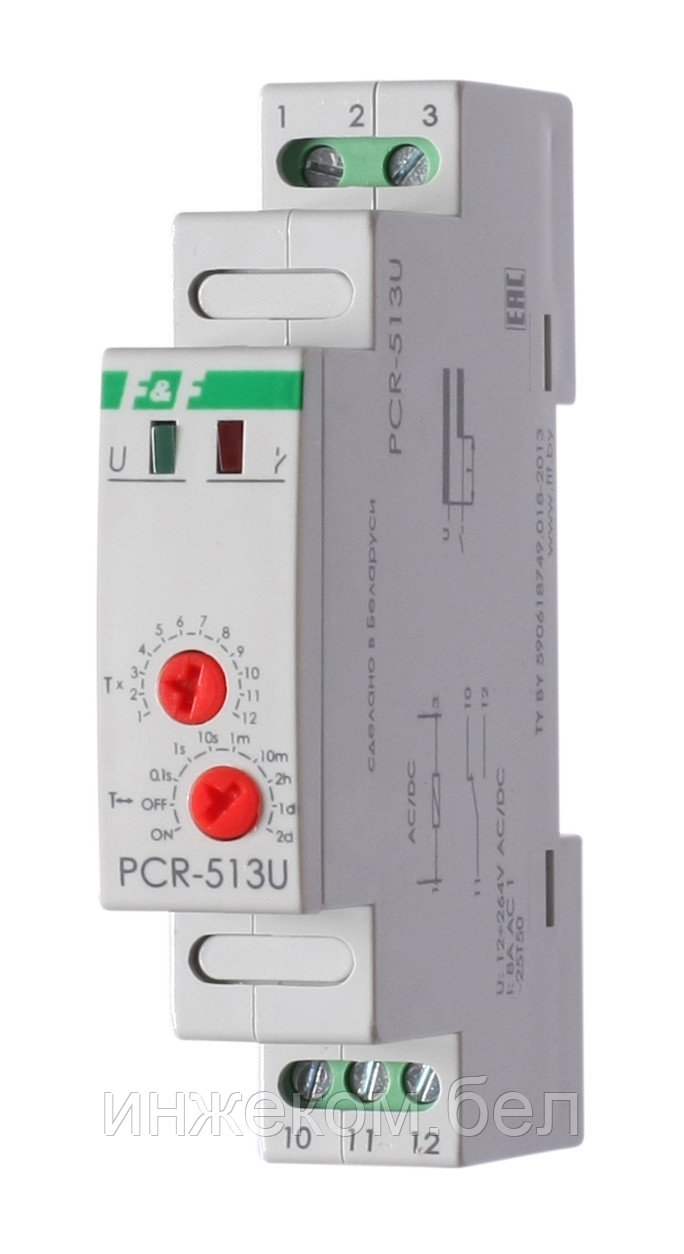 Реле времени РСR-513U (0.1сек-24ч) 12-264В АС/ДС - фото 1 - id-p208756325