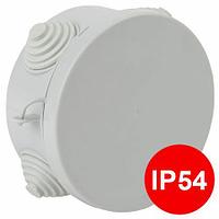 Коробка распаяч. КОР 85х40мм с гермоввод. 4вход. IP54 круглая ЭРА