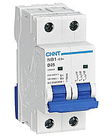 Автоматический выключатель Авт.выкл. NB1-63H 2P 1A (10кА) х-ка C CHINT