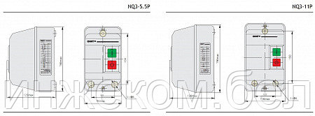 Пускатель в корп. NQ3-11P 25А ( 9-13A) 380В IP55 CHINT - фото 2 - id-p208755558