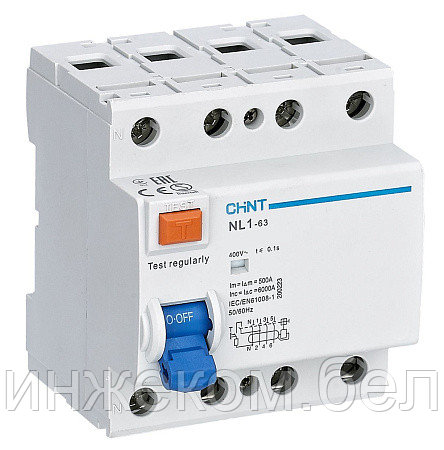 УЗО  NL1-63   4P  25A 30mA  (6kA) АС CHINT