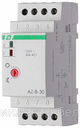 Светочувствительный автомат АZ-B 16А c датч. IP20 Din - фото 1 - id-p208756577