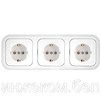 Розетка РС 16-353 3х мест. с з/к СУ IP20 "Гармония"