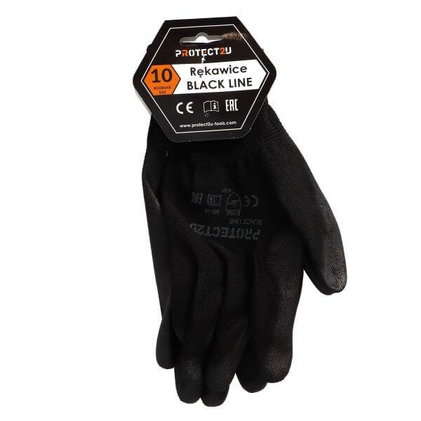 Перчатки PROTECT2U BLACK LINE R10 (с ярлыкодержателем) // PROTECT2U - фото 1 - id-p208246943