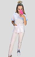 Медицинский костюм,женский 76%х/б (цвет белый)