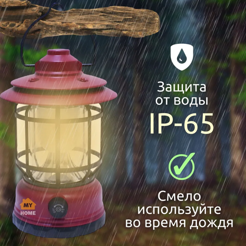 Многофункциональный подвесной походный фонарь в стиле ретро Camping Lamp - фото 7 - id-p208757288