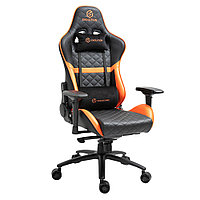 Кресло игровое Evolution Delta, экокожа, металл, черный, оранжевый