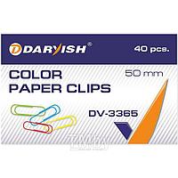 Скрепки Darvish Цветные / DV-3365 (50мм, 40шт)