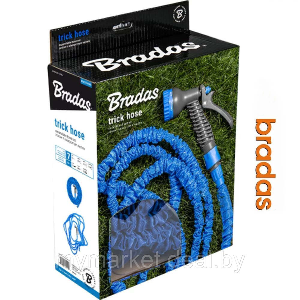 Шланг для полива растягивающийся BRADAS TRICK HOSE 7-22 м с пульверизатором / Поливочные шланги - фото 10 - id-p208763552