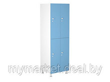 Шкаф для раздевалок WL 22-60 голубой/белый
