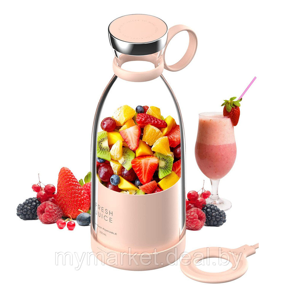 Портативный блендер беспроводной Fresh juice 350 мл - фото 3 - id-p208763864