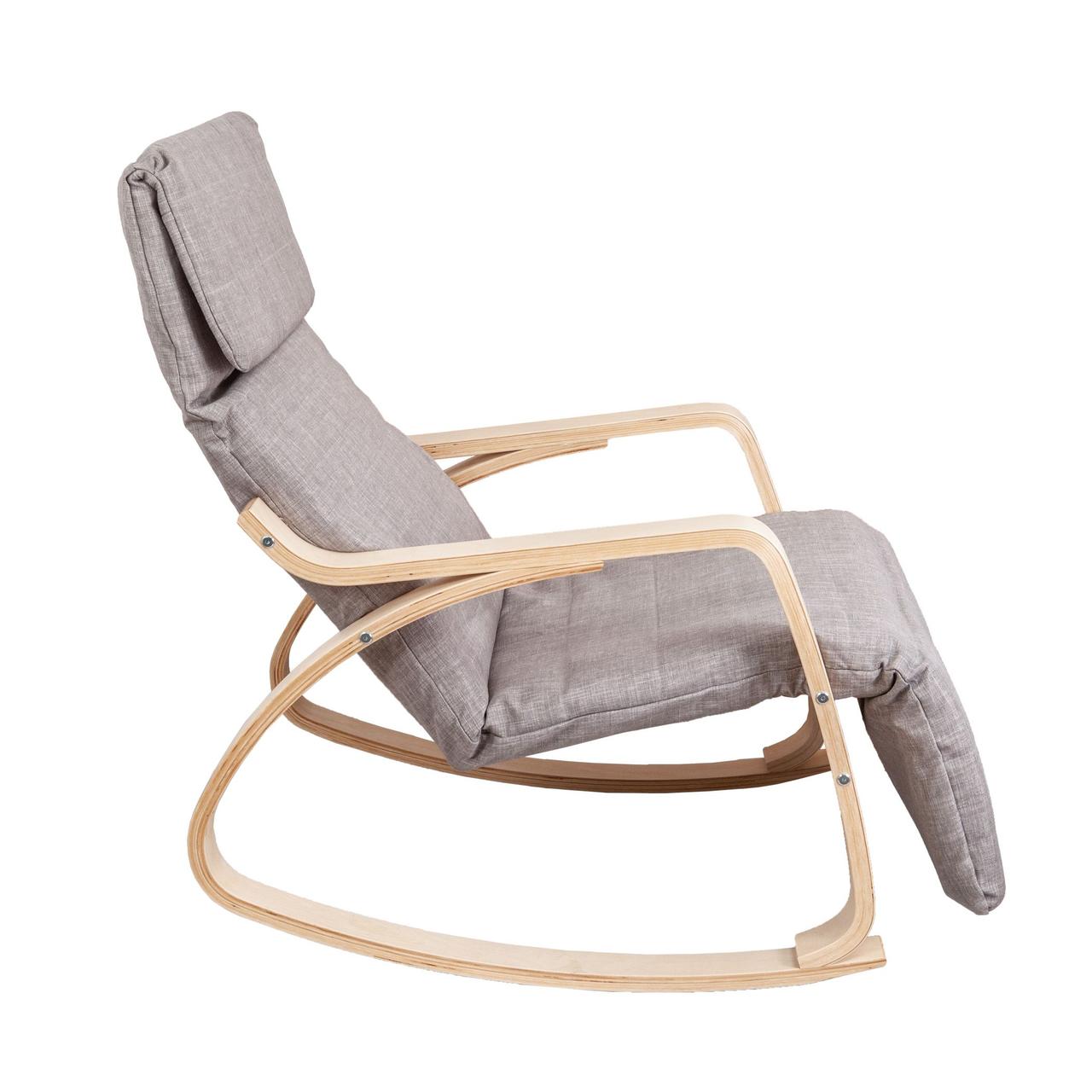 Кресло-качалка SMART, ткань, серый - фото 2 - id-p208764834