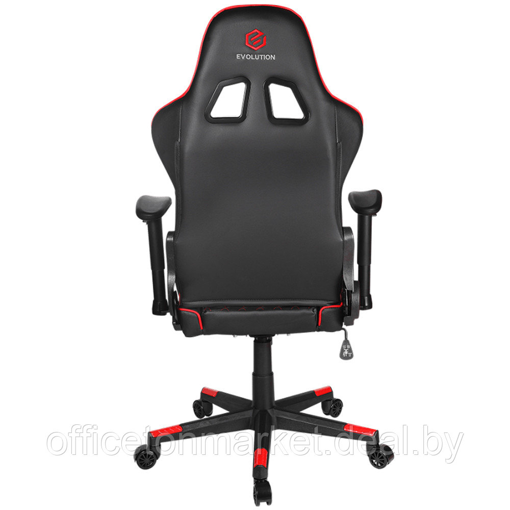 Кресло игровое Evolution Tactic 1, экокожа, пластик, черный, красный - фото 3 - id-p208765119