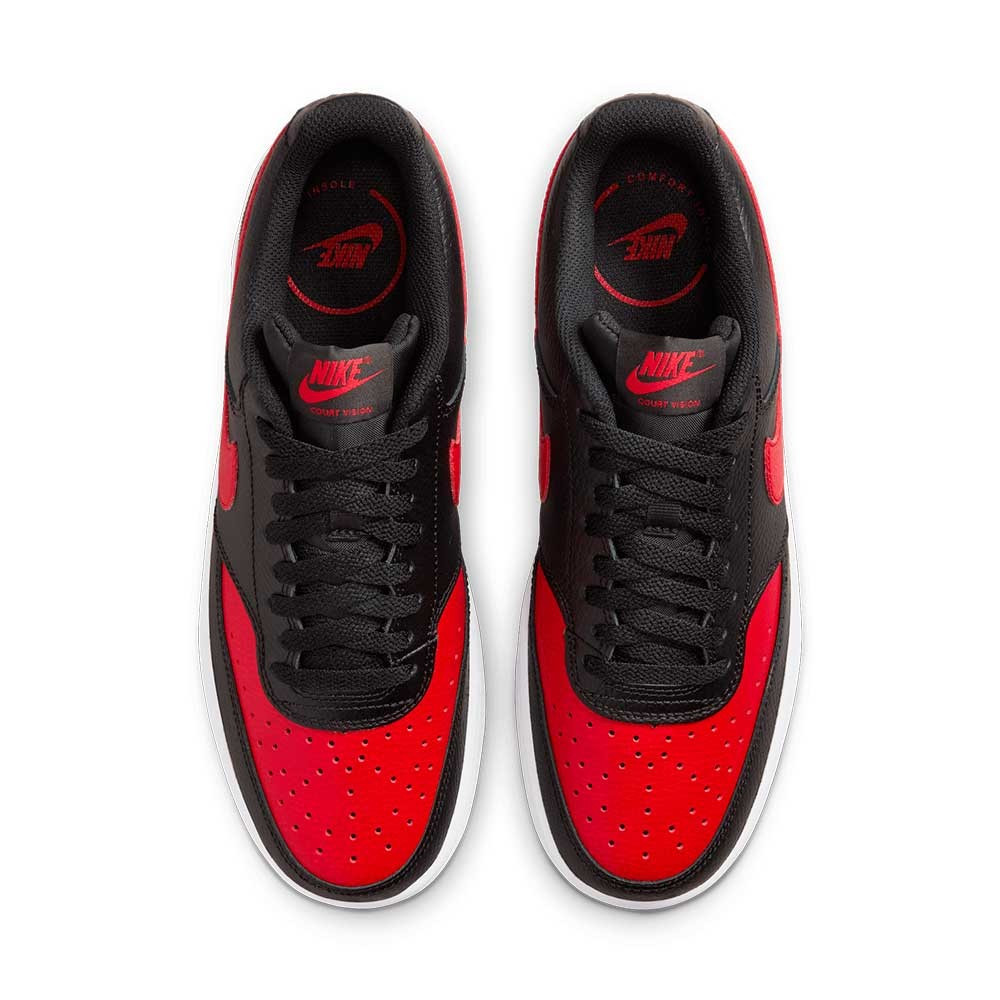 Кроссовки мужские Nike Court Vision Low черный/красный - фото 3 - id-p208764985