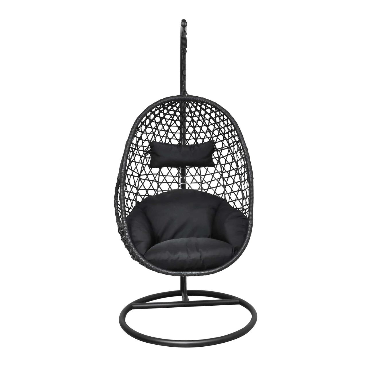 Кресло подвесное PAROS, (черный/черный), размер кокона/стойки 119*84*65/d95*196см - фото 3 - id-p208765770