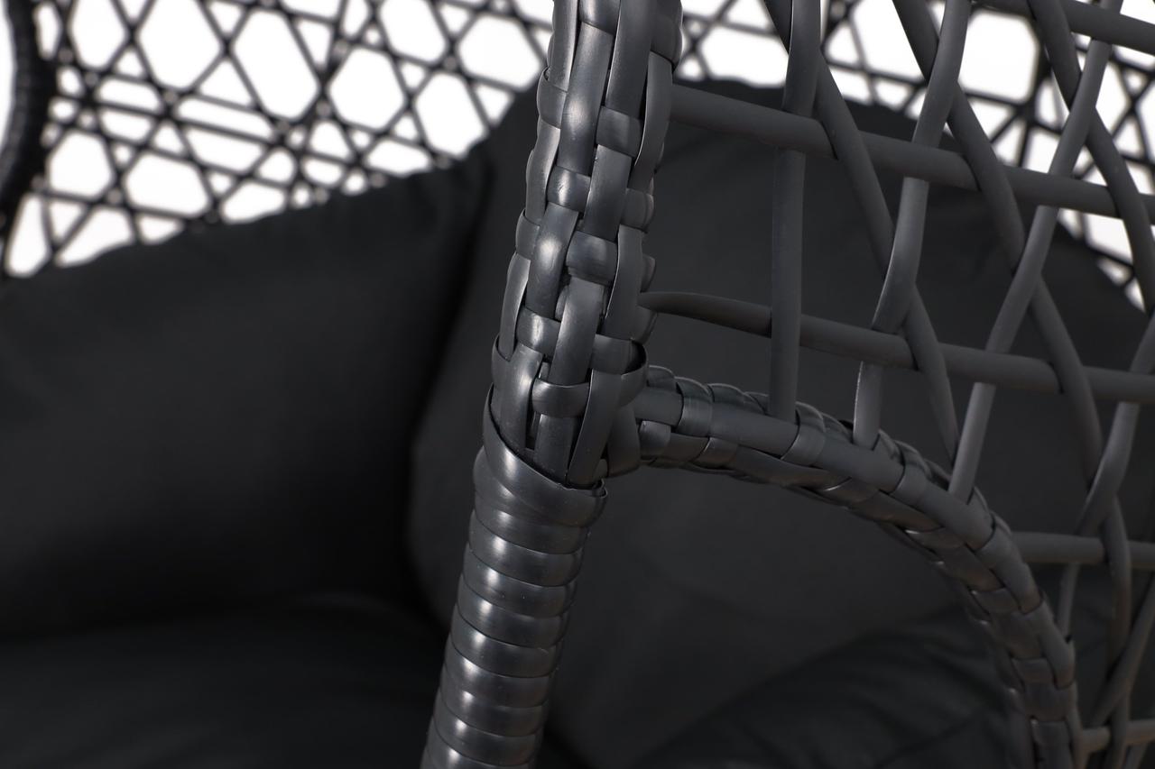 Кресло подвесное PAROS, (черный/черный), размер кокона/стойки 119*84*65/d95*196см - фото 5 - id-p208765770