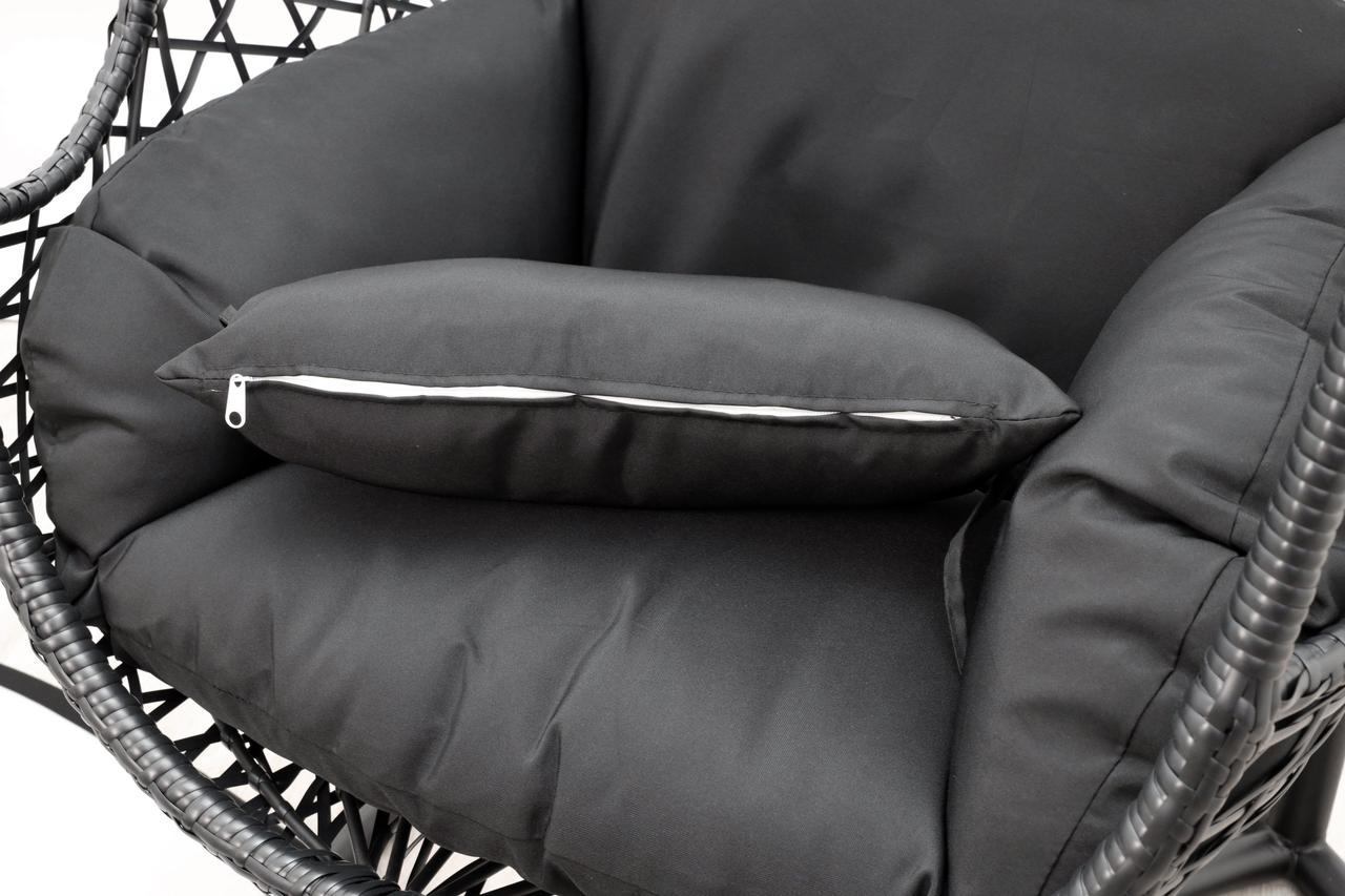 Кресло подвесное PAROS, (черный/черный), размер кокона/стойки 119*84*65/d95*196см - фото 6 - id-p208765770