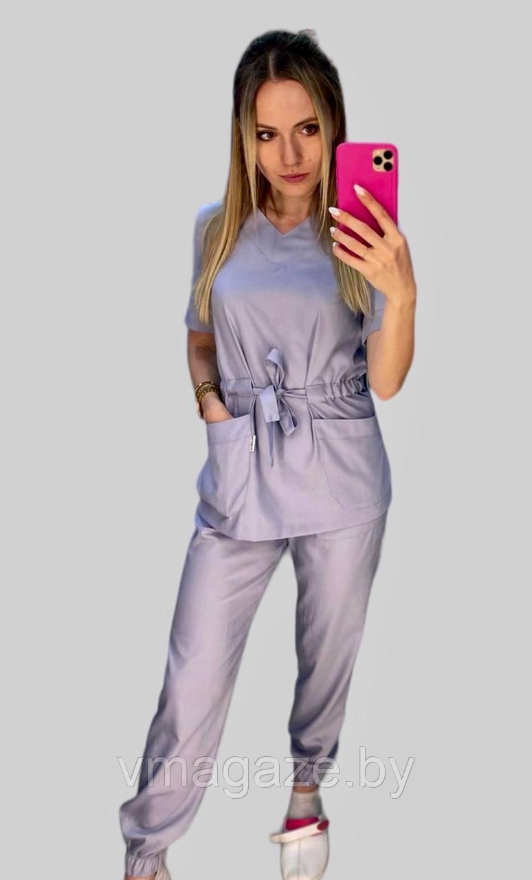 Медицинский костюм Юлия (цвет серый) - фото 1 - id-p208766053