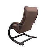 Кресло-качалка Leset Морено (Венге текстура, коричневый велюр V 23), фото 7