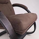 Кресло-качалка Leset Морено (Венге текстура, коричневый велюр V 23), фото 8