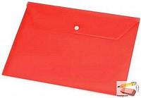 Папка-конверт на кнопке Регистр, А4, красная, арт.B-02/209T