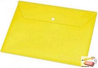 Папка-конверт на кнопке Регистр, А4, желтая, арт.B-02/123T