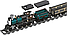Детский конструктор поезд паровоз 59002 локомотив железная дорога JIESTAR, аналог лего lego сити, фото 4