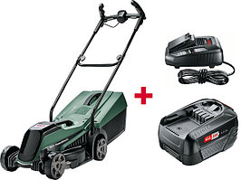 Газонокосилка аккумуляторная BOSCH CityMower 18 (18.0 В, 1 акк., 4.0 А/ч, Li-Ion, шир. 340 мм, выс. 30-60 мм,