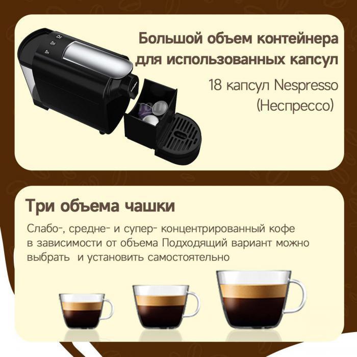 Кофемашина капсульная автоматическая кофеварка - фото 7 - id-p208772652