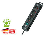 Удлинитель 1.8м (4 роз., 3.3кВт, с/з, выкл., ПВС) черный Brennenstuhl Premium-Line (провод 3х1,5мм2, сила тока