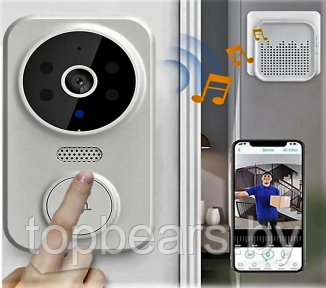 Умный беспроводной видеоглазок Mini DOORBELL Wi-Fi управление V.1.4.(датчик движения, ночное видео, - фото 1 - id-p208779739