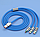 Кабель зарядный универсальный 3 в 1 BIG FAST CABLE Micro USB, Type-C, 6A, 120 W Синий, фото 9