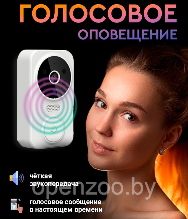 Умный беспроводной видеоглазок Mini DOORBELL Wi-Fi управление V.1.4.(датчик движения, ночное видео, - фото 8 - id-p208779812