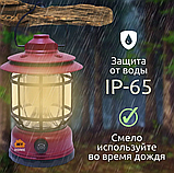Многофункциональный подвесной походный фонарь в стиле ретро Camping Lamp Зеленый, фото 2