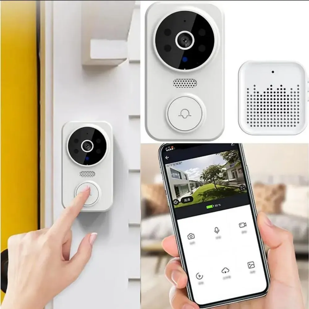 Умный беспроводной видеоглазок Mini DOORBELL Wi-Fi управление V.1.4.(датчик  движения, ночное видео, (ID#208779899), цена: 68 руб., купить на Deal.by