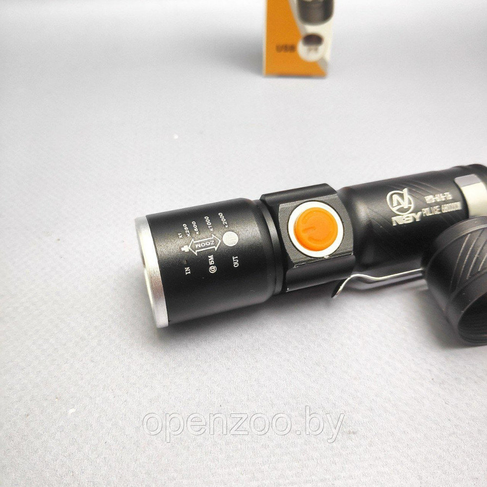 Светодиодный фонарь YYC-616-T6 с встроенным литиевым аккумулятором / USB-зарядка, ZOOM увеличение свечения / 3 - фото 6 - id-p207593386