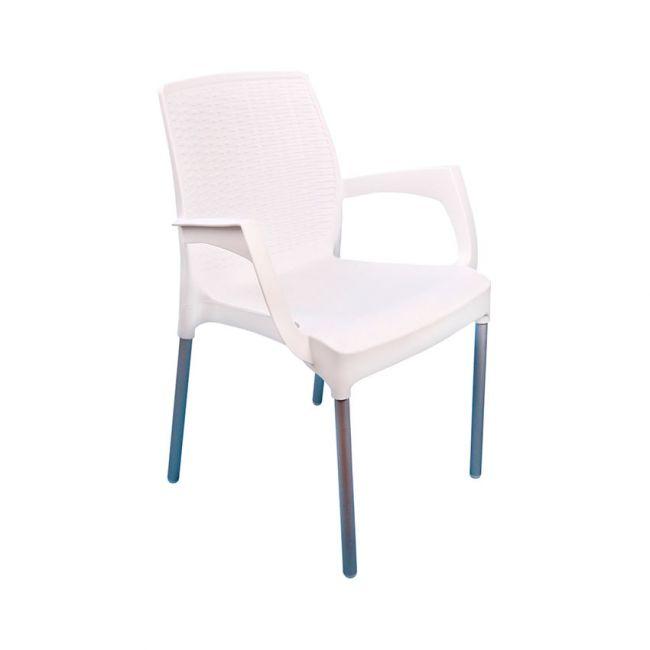 Кресло пластиковое Прованс белый - фото 1 - id-p208781603