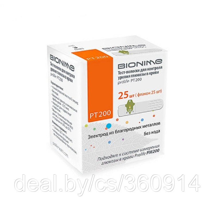 Bionime Тест-полоски Prolife PT200 (25 шт) к системе Prolife PM200 - фото 1 - id-p208779491