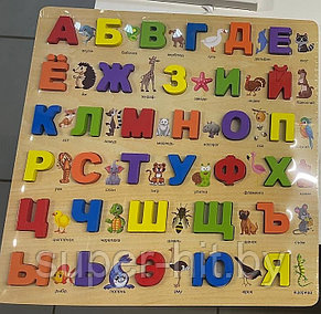 Алфавит детский сортер деревянный, 30х30см, фото 2