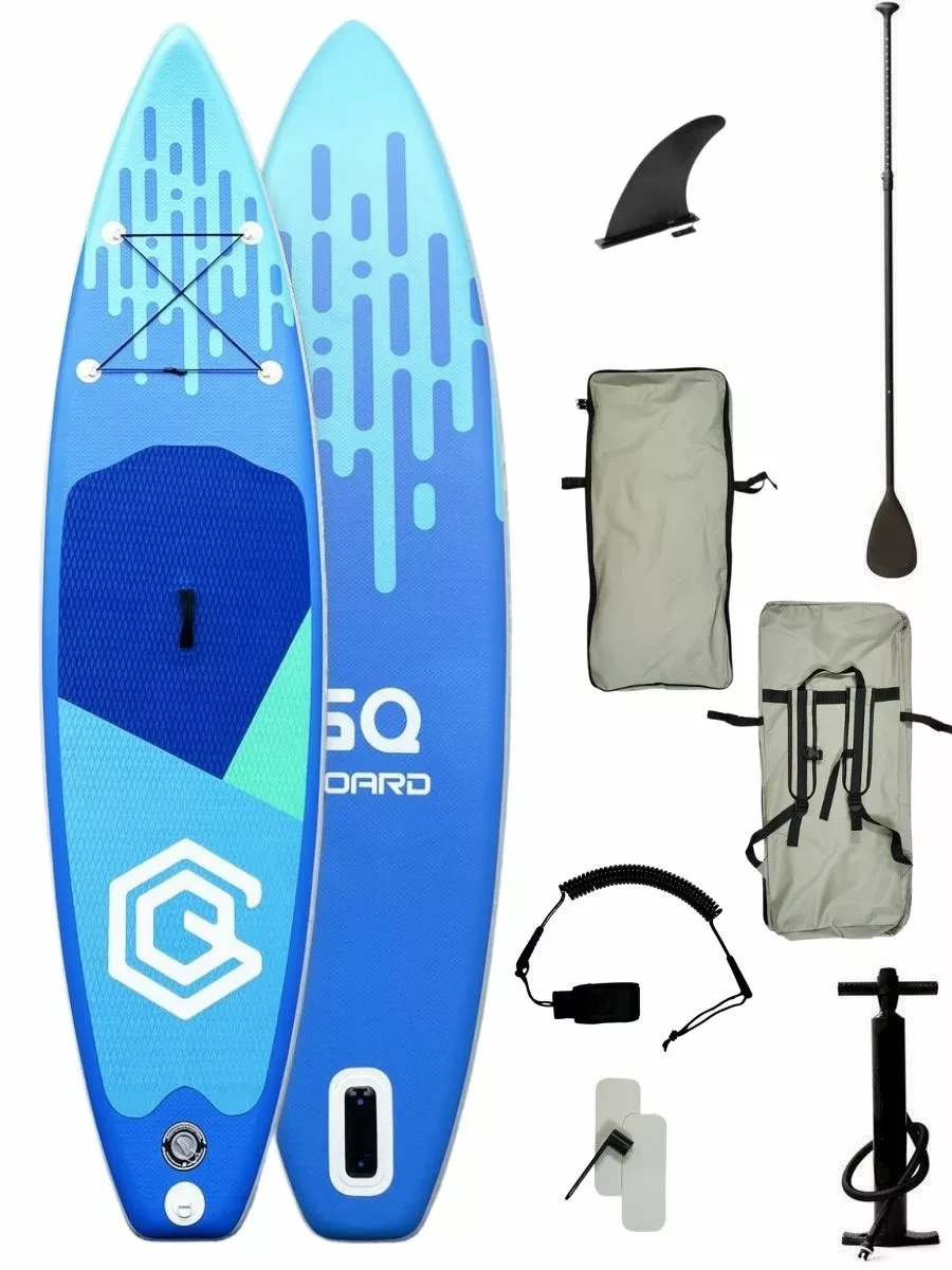 Доска SUP Board надувная (Сап Борд) GQ Coco Blue (GQ335) 11'(335см) - фото 1 - id-p208779497