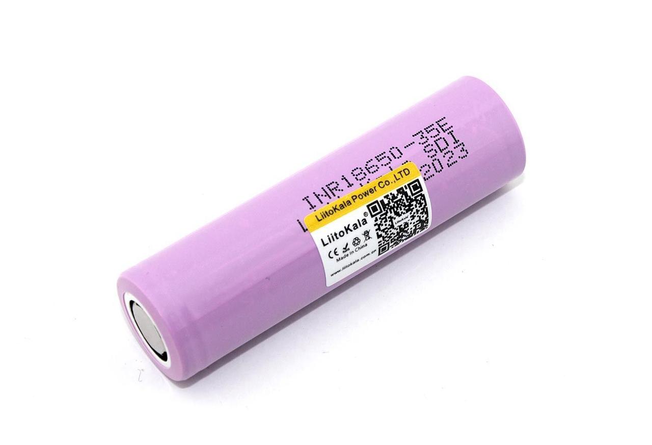 Аккумулятор типа 18650 Li-Ion LiitoKala 35E 3500mAh, 3.7V