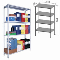 Стеллаж металлический Практик MS (MS 185/100х60/4)
