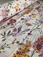 Ткань для постельного белья (фиолетовые цветы)