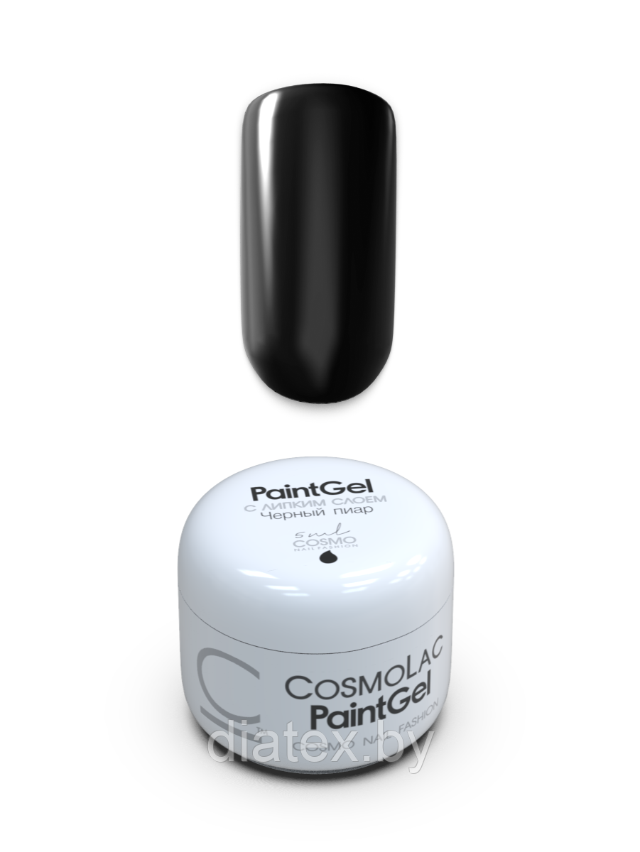 Гель-краска с липким слоем Cosmolac Paint gel №2 «Черный пиар»